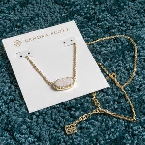 KENDRA SCOTT-Drusy Elisa Gold Pendant Necklace